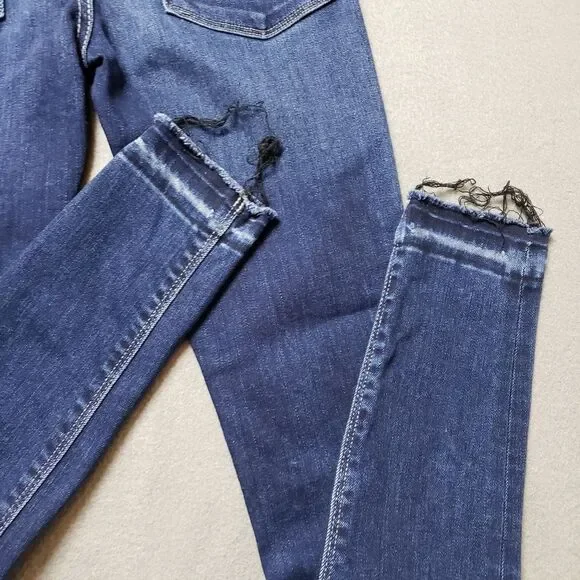 Hudson Krista Crop Super Skinny Released Hem Jeans Sz 24 - Picture 3 of 14